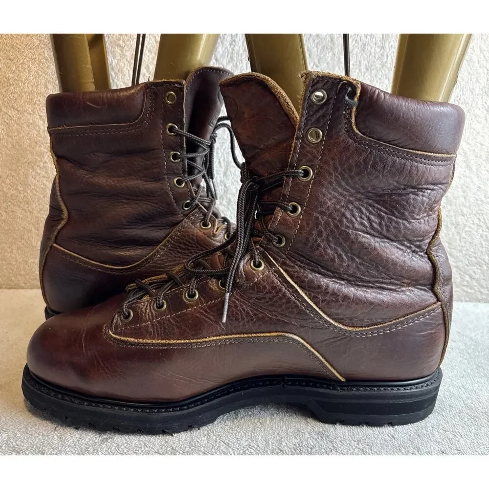 Iron Age F255 Men's Size 9.5 D Brown Leather Safety Toe Work Boots